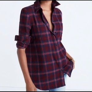 Madewell ex-boyfriend flannel size large